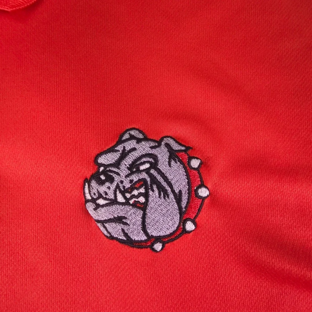 Bulldogs Polo Shirt Adidas Short Sleeve Red‎ Men's Size XL Activewear Outdoors